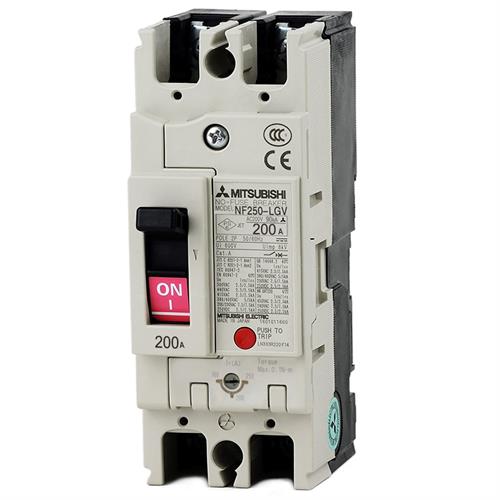 MCCB MITSUBISHI 2P 125-160A 90kA chỉnh dòng 0.8-1.0In ( NF250-LGV )